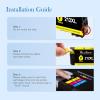 imageValuetoner Remanufactured 702XL T702 702 XL T702XL Replacement for Epson 702 Ink cartridges for Epson Workforce Pro WF3733 WF3720 WF3730 Printer Large Black Cyan Magenta Yellow 4 Pack212XL