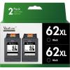 imageValuetoner 62XL Ink Cartridges Black for HP Ink 62 for HP 62XL Black Ink Cartridges Work with Envy 7640 7645 5660 5540 5544 5640 7644 OfficeJet 200 250 280 OfficeJet 5740 5741 8040 Series 2Black