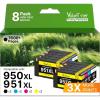 For hp 951 ink cartridges black and color