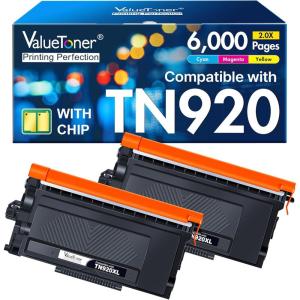 imageTN920XL High Yield Black Toner TN920 TN920XXL TN920UXXL Replacement for Brother HLL5210DN HLL5210DW HLL5210DWT HLL5215DW HLL6210DW HLL6210DWT HLL6310DW MFCL6810DW MFCL5915DW 2 Black