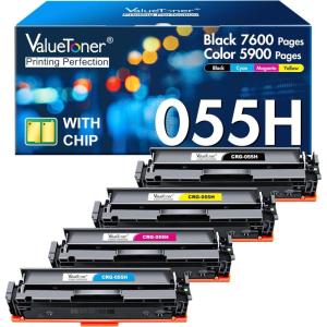 imageValuetoner 201X Toner Compatible for HP 201X Toner Cartridges 4 Pack High Yield CF400X CF401X CF402X CF403X for Color Laserjet Pro MFP M277dw M252dw M277c6 M277n M252n M277 Black Cyan Yellow Magentafor Canon 055H
