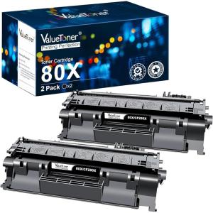 imageValuetoner 201X Toner Compatible for HP 201X Toner Cartridges 4 Pack High Yield CF400X CF401X CF402X CF403X for Color Laserjet Pro MFP M277dw M252dw M277c6 M277n M252n M277 Black Cyan Yellow MagentaH80X 2Pack BLACK