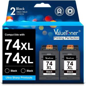 imageValuetoner Remanufactured 702XL T702 702 XL T702XL Replacement for Epson 702 Ink cartridges for Epson Workforce Pro WF3733 WF3720 WF3730 Printer Large Black Cyan Magenta Yellow 4 Pack74XL2BLACK