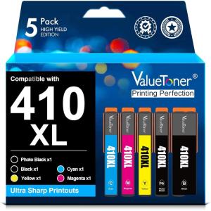 imageValuetoner Remanufactured Ink Cartridges Replacement for HP 65 Black Ink Cartridge 65XL 65 XL High Yield Work for Envy 5055 5052 5058 DeskJet 3755 2655 3720 3722 3723 3752 3758 2652 2624 2 Blackfor epson 410 ink cartridges black and color