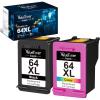 imageRemanufactured 64XL Black Ink Cartridge Replacement for HP 64XL 64 XL Used in Envy Photo 7858 7855 7155 6255 6252 7120 6232 7158 7164 Envy 7255e 7955e Tango X Printer 2 Black64HEBING