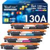 imageValuetoner 130A CF350A Remanufactured Toner Cartridge Replacement for HP 130A CF351A CF352A CF353A for Laserjet Pro Color MFP M177fw M176n M177 M176 Printer 1 Black 1 Cyan 1 Magenta 1 Yellow