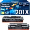 imageValuetoner Compatible Toner Cartridge Replacement for HP 201X 201A CF400X CF400A High Yield for Color Laserjet Pro MFP M252dw M277c6 M277dw M277n M252n M277 Printer 2 Pack Black
