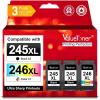 imageValuetoner Replacement for Canon Ink 245 and 246 PG245XL CL246XL 245XL 246XL 243XL 244XL Compatible with Pixma TS202 TS302 TS3322 TR4520 TR4527 TS3320 MG2525 MG2522 MX490 MX492 Printer 3Pack