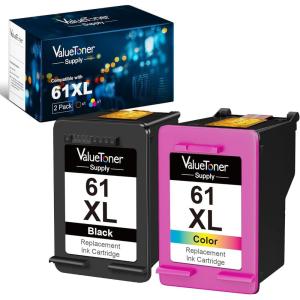 imageRemanufactured 64XL Black Ink Cartridge Replacement for HP 64XL 64 XL Used in Envy Photo 7858 7855 7155 6255 6252 7120 6232 7158 7164 Envy 7255e 7955e Tango X Printer 2 BlackH61XL 2color