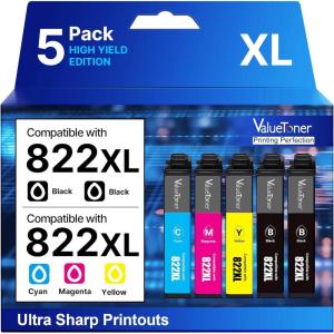 imageValuetoner 245XL Ink Cartridge Replacement for Canon 245XL Black Ink PG245XL 245 XL 243 for PIXMA TR4520 MX492 TS3122 MX490 MG3022 MG2522 MG2920 MG2420 MG2520 MG2922 MG2924 MG3029 Printer 2 Blackfor 822xl printer ink epson