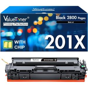 imageValuetoner Compatible 201X Black Toner Cartridge Replacement for HP 201X 201A High Yield for HP Color Laserjet Pro MFP M277n M277dw M277c6 Pro M252n M252dw M274n M252 M277 Series Printer 1 Black