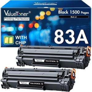 imageValuetoner Compatible 83A Toner Cartridge Black Replacement for HP 83A CF283A to Use with Laserjet Pro MFP M125nw MFP M201dw MFP M225dw MFP M125a M201n M127fn M127fw M225dn Printer 2Pack