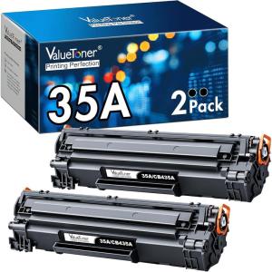 imageValuetoner Compatible Toner Cartridge Replacement for HP 35A CB435A for P1006 P1009 P1002 P1003 P1004 P1005 Laser Printer Black 2 Pack