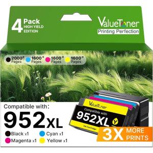 imageValuetoner Remanufactured Ink Cartridges Replacement for HP 67XL Black Ink Cartridge 67 XL for DeskJet 2855e 2827e 1255 2755 2755e 4155e Envy 6055 6055e 6052 6058 6075 6455 6455e 6452 6458 2BlackH952XL