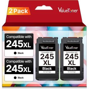 imageValuetoner Remanufactured Ink Cartridges Replacement for HP 67XL Black Ink Cartridge 67 XL for DeskJet 2855e 2827e 1255 2755 2755e 4155e Envy 6055 6055e 6052 6058 6075 6455 6455e 6452 6458 2Black245XL 2BLACK
