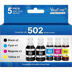 imageValuetoner Remanufactured Ink Cartridges Replacement for HP 67XL Black Ink Cartridge 67 XL for DeskJet 2855e 2827e 1255 2755 2755e 4155e Envy 6055 6055e 6052 6058 6075 6455 6455e 6452 6458 2BlackT502 502 Ink