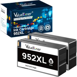 imageValuetoner Remanufactured Ink Cartridges Replacement for HP 952XL Black 952 XL Ink Cartridges Combo Pack High Yield for OfficeJet Pro 8710 8720 7740 8210 8715 8740 7720 8702 Printer 2Black
